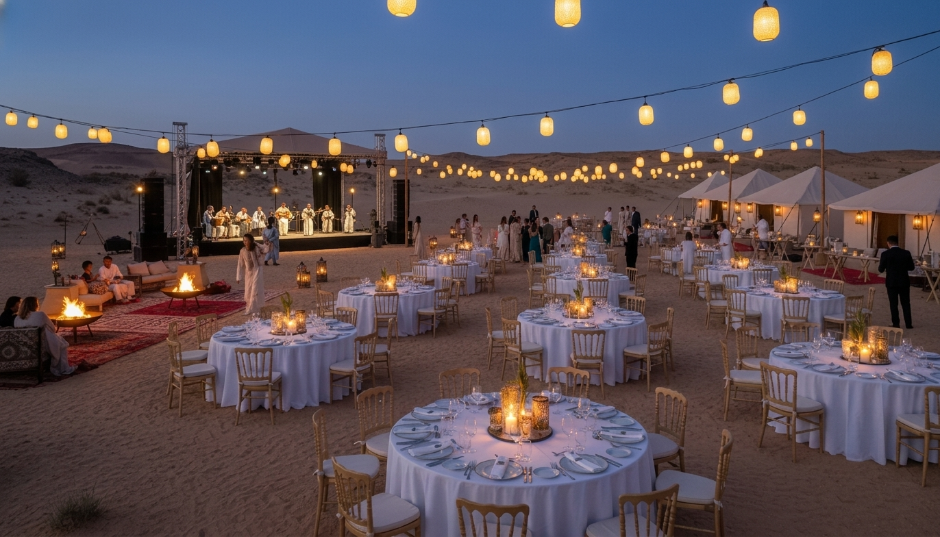 Luxury wedding celebration in Marrakech